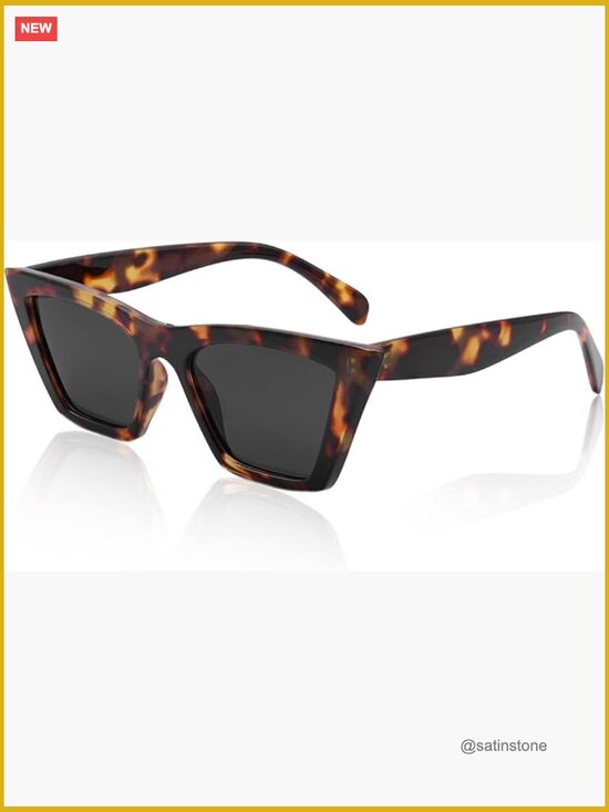Polarized Cat Eye Sunglasses UV400 Retro Oversized Wrap Style